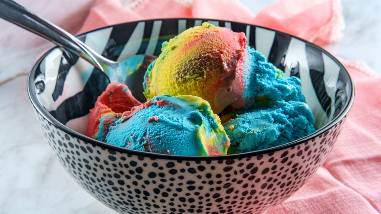 Bowl of superman ice cream