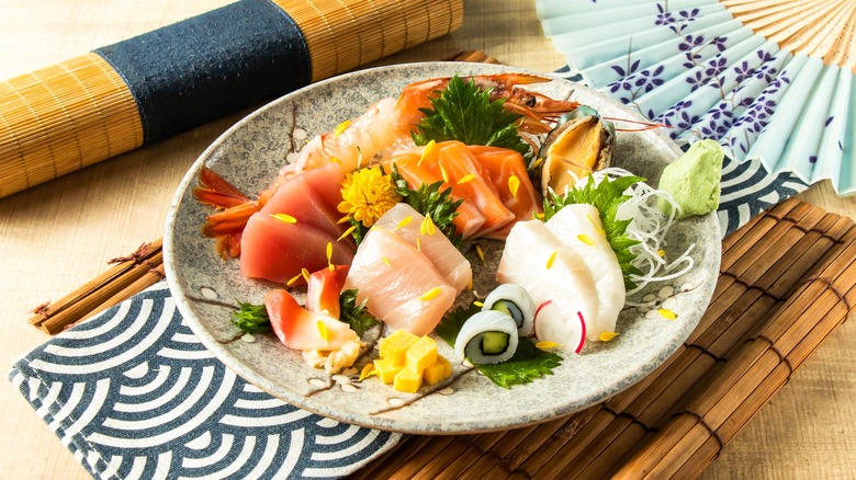 Sashimi on a plate