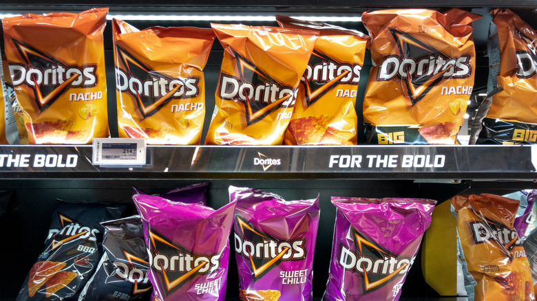 Various Dorito flavors