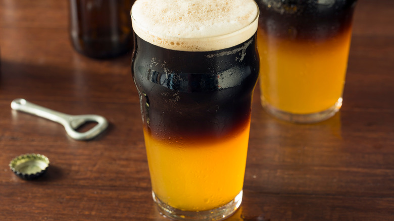 Black and tan beer
