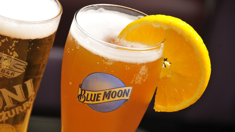 Blue Moon beer glass