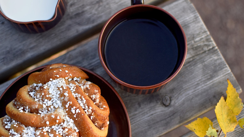 Swedish cinnamon roll for fika