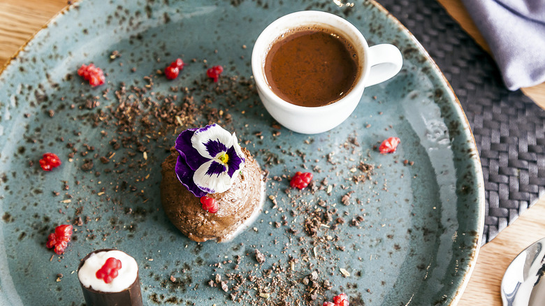 Mexican hot chocolate and ice cream