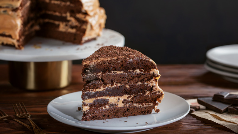 chocolate cake with baileys frosting