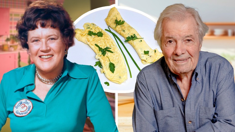 Julia Child, Jacques Pépin and omelette