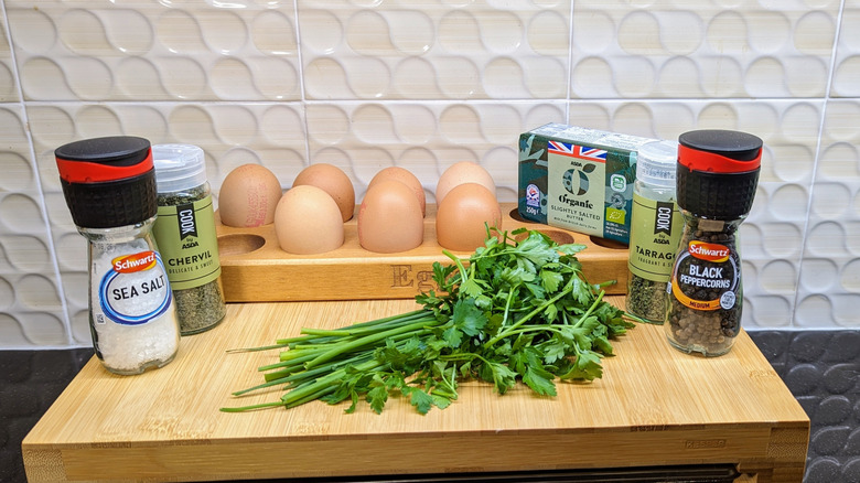 Ingredients for French omelette