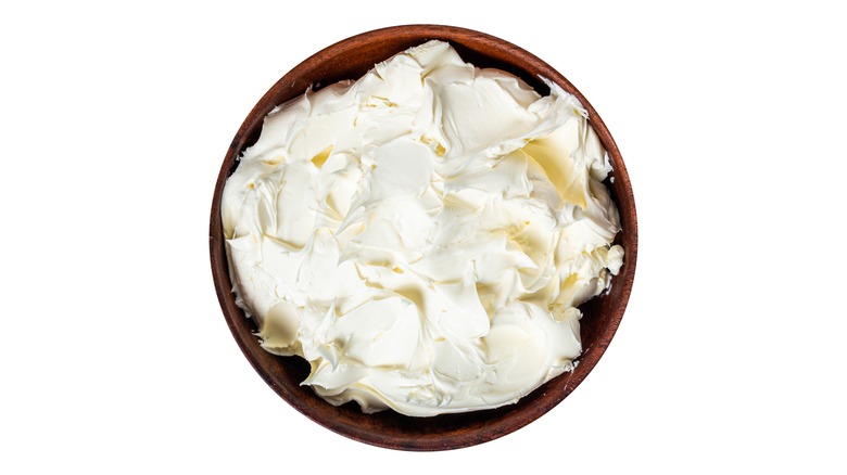 Bowl of mascarpone 