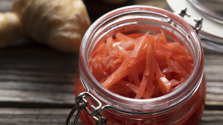 Jar of pickled ginger