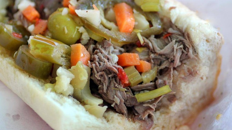 Italian beef is served at Tony's Italian Deli & Subs.