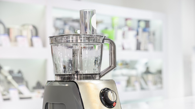 food processor on white background