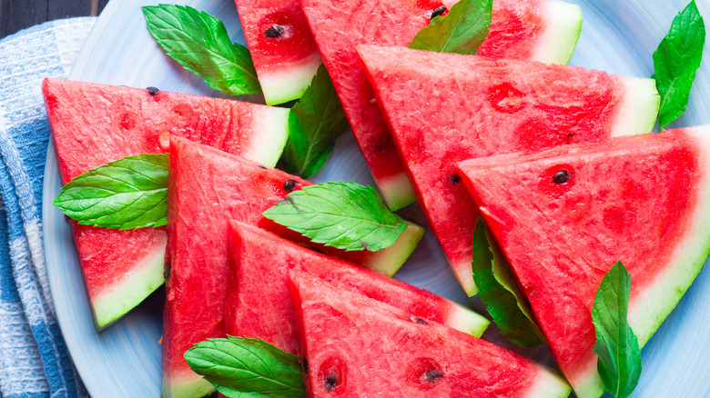 Plate of watermelon