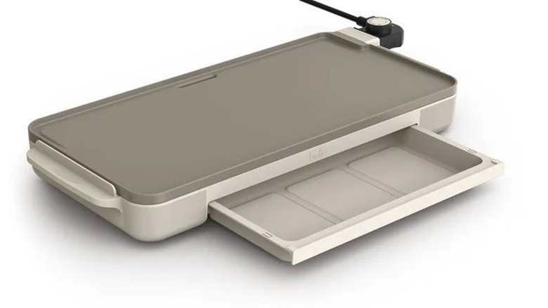 bella 10" x 20" Electric Griddle with Warming Tray