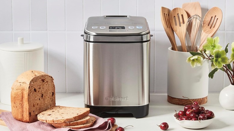 Cuisinart bread maker on countertop