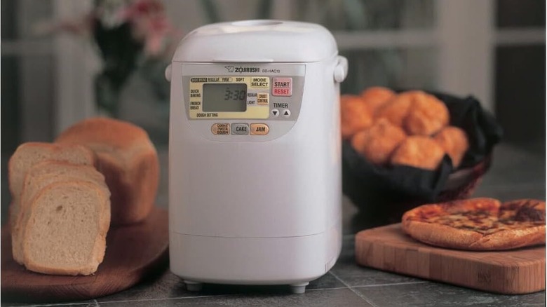 Zojirushi bread maker on countertop