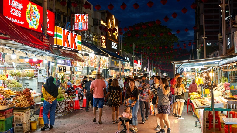 Street food market in Kuala Lumpur