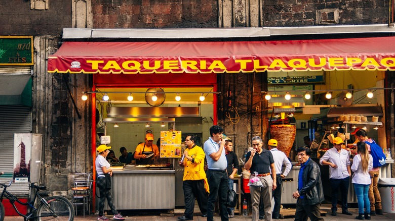 Traditional Mexican taqueria