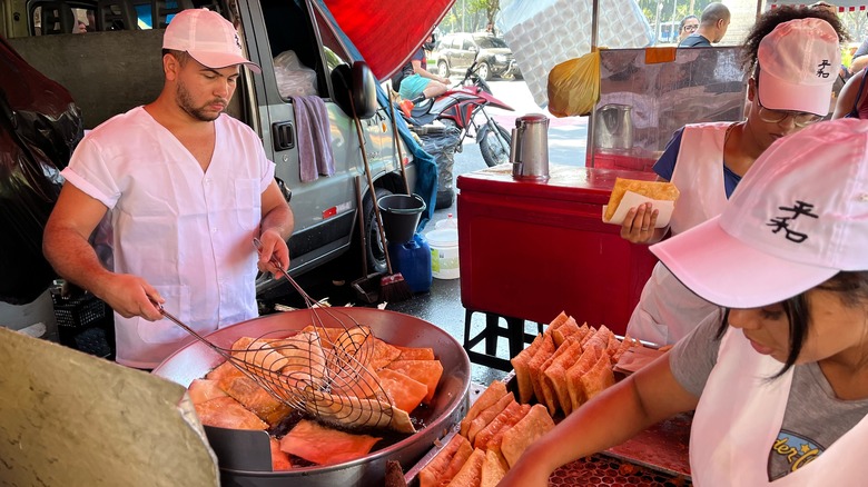 Pastry vendor in Brazil