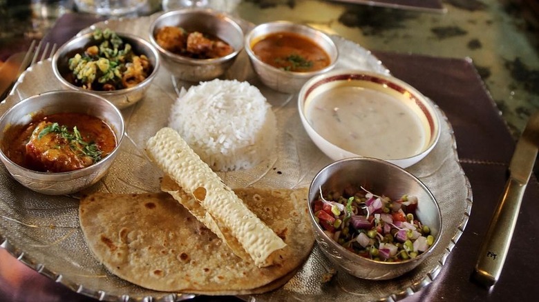 Thali platter on the Maharajas' Express