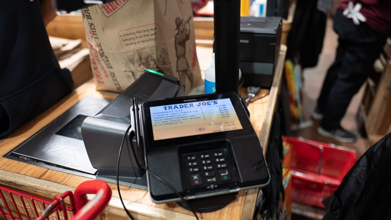 Trader Joe's checkout stand and card reader