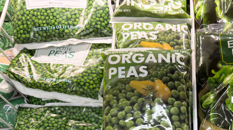 Bags of Trader Joe's frozen vegetables