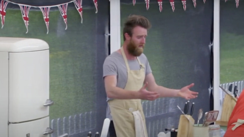 Iain looks on in horror at his melted ice cream