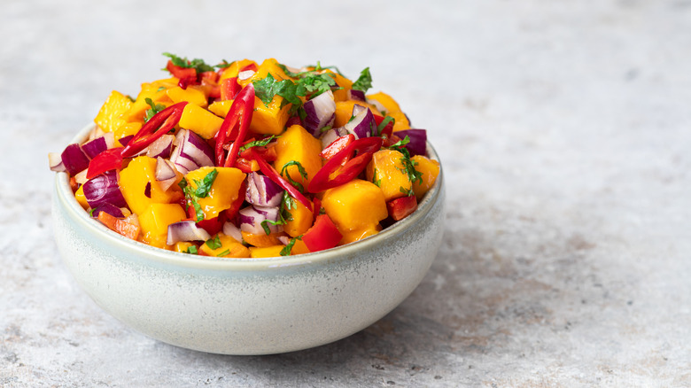 Fruit salsa in a bowl