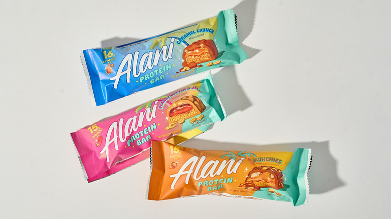 Alani protein bars on a table