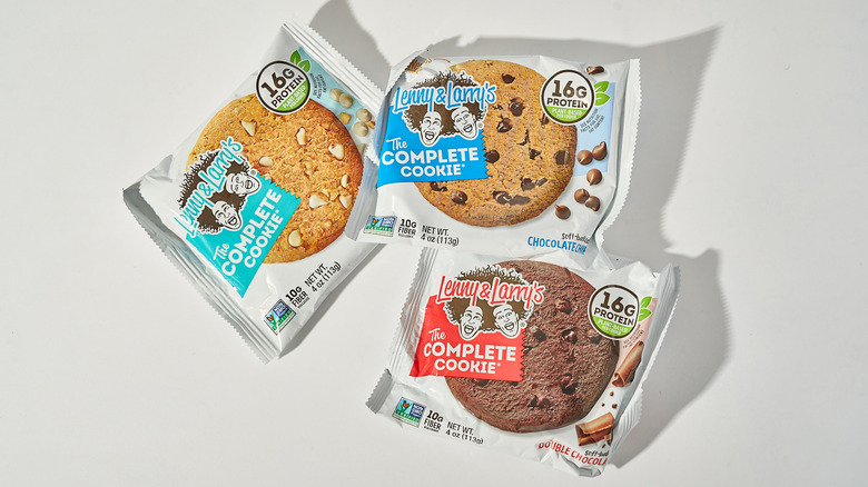 Lenny & Larry's protein cookies on a table