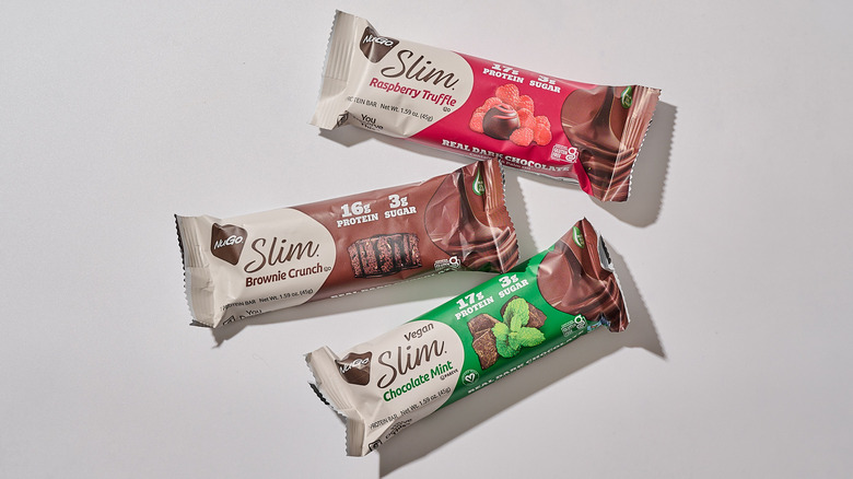 NuGo protein bars on a table