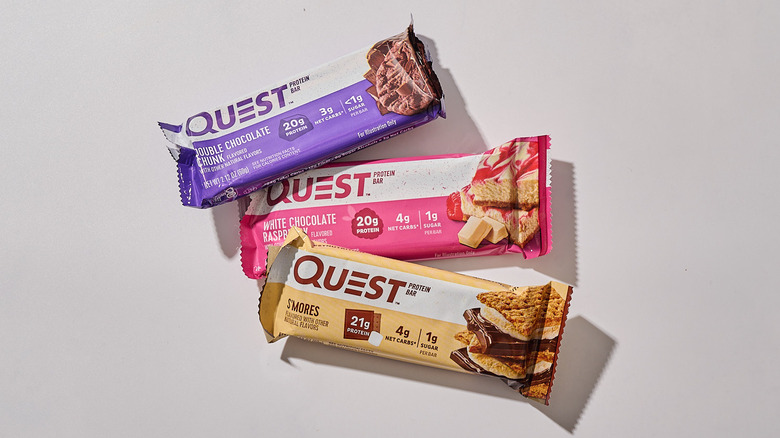 Quest protein bars on a table