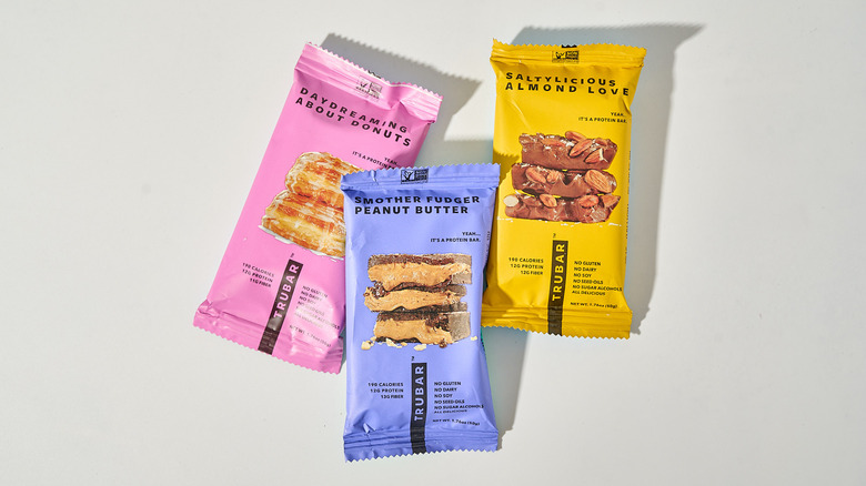 Trubar protein bars on a table