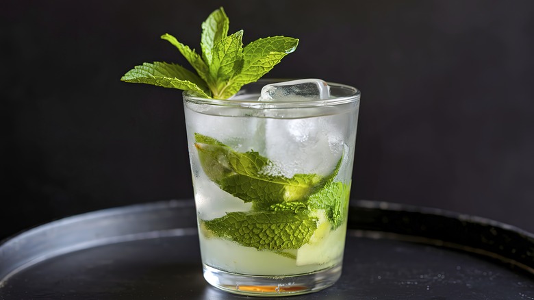 Mojito with mint sprig