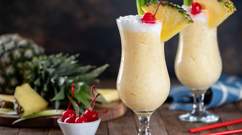 two piña coladas