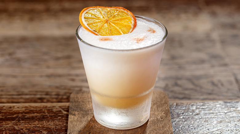 Whiskey Sour with orange