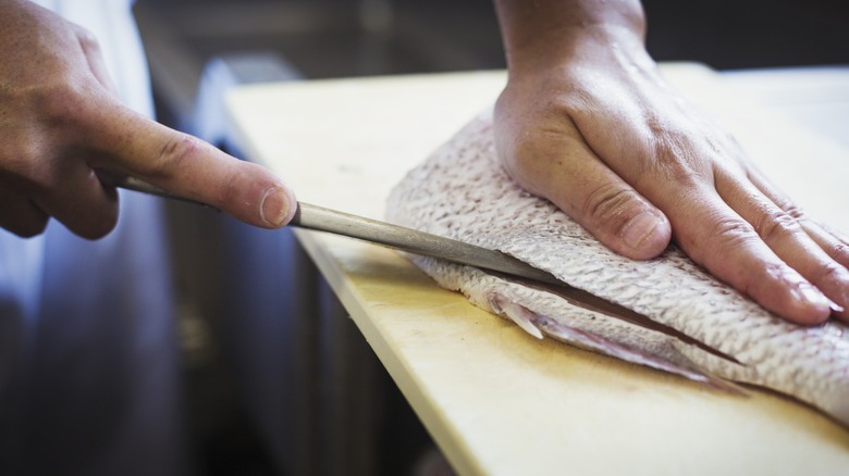 Filleting a fish