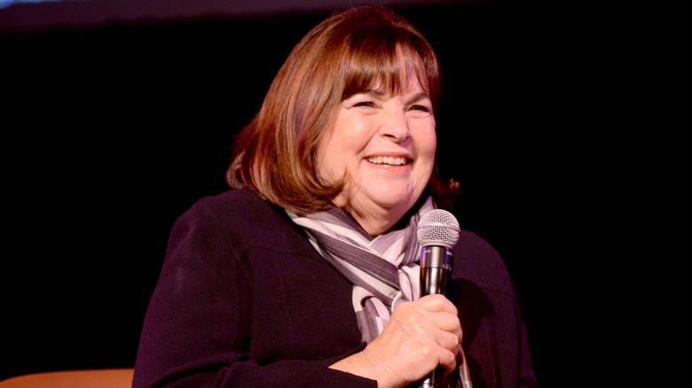 Ina Garten with a microphone