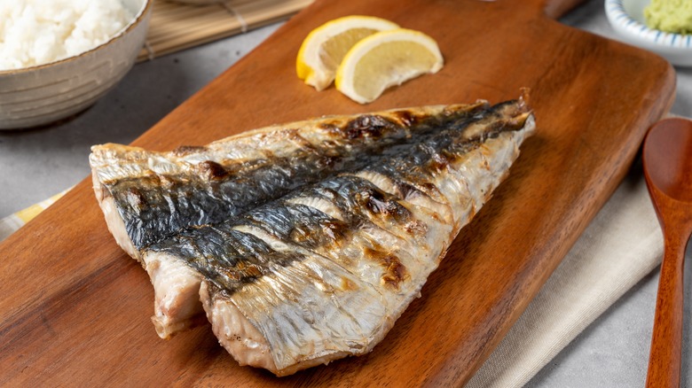 grilled mackerel fillet