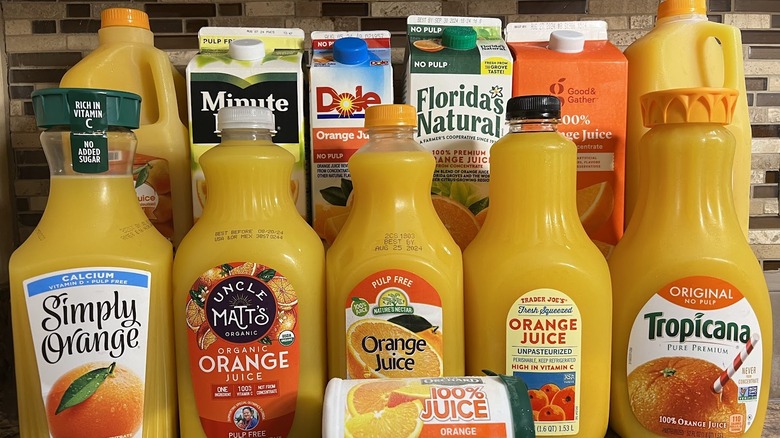 12 brands of orange juice