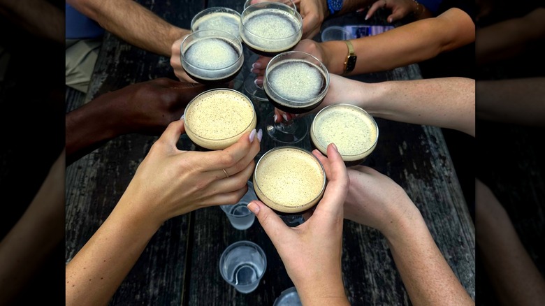 Eight-person espresso martini toast