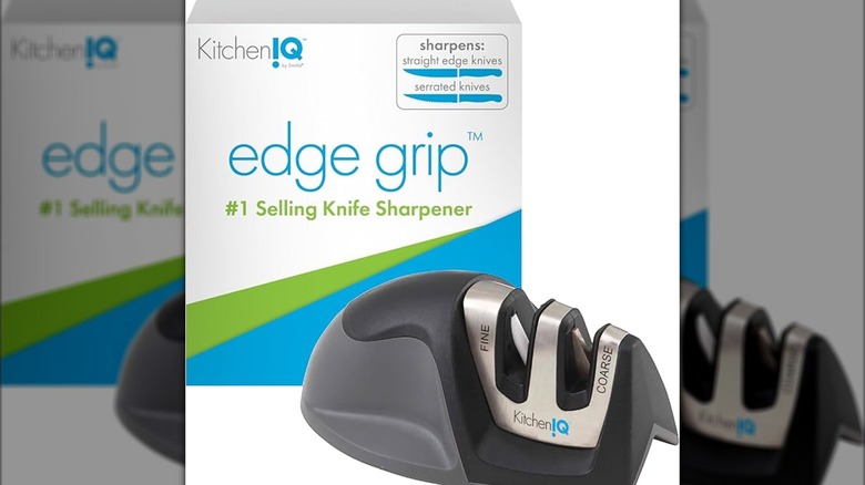 A KitchenIQ knife sharpener
