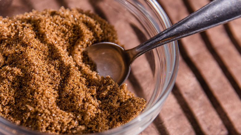 up close photo of brown sugar