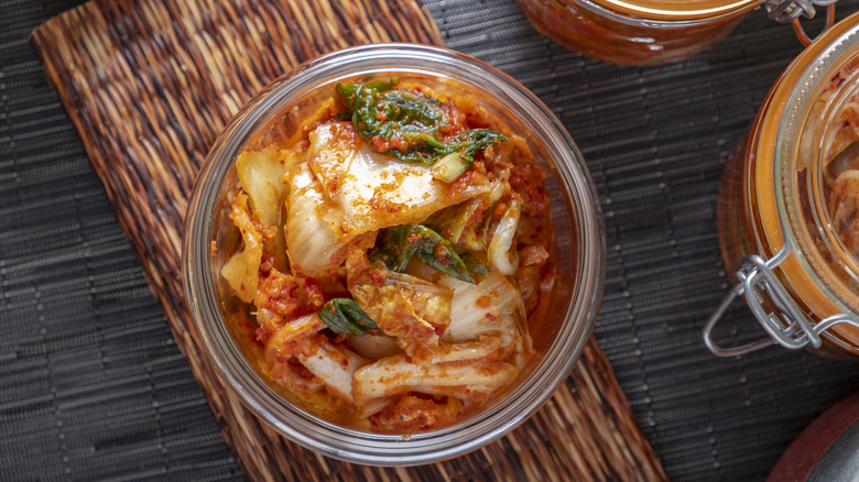 Kimchi in a jar