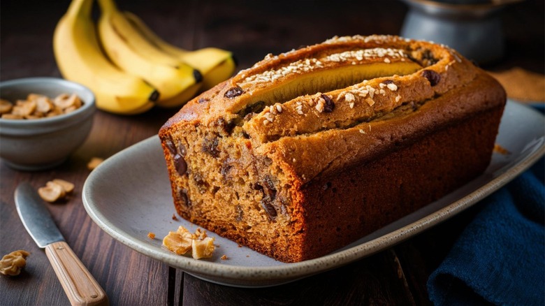 Loaf of banana bread