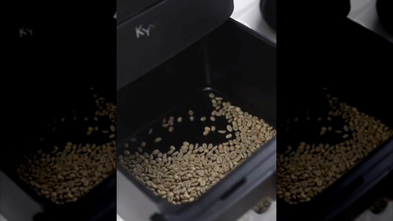 Coffee beans in air fryer