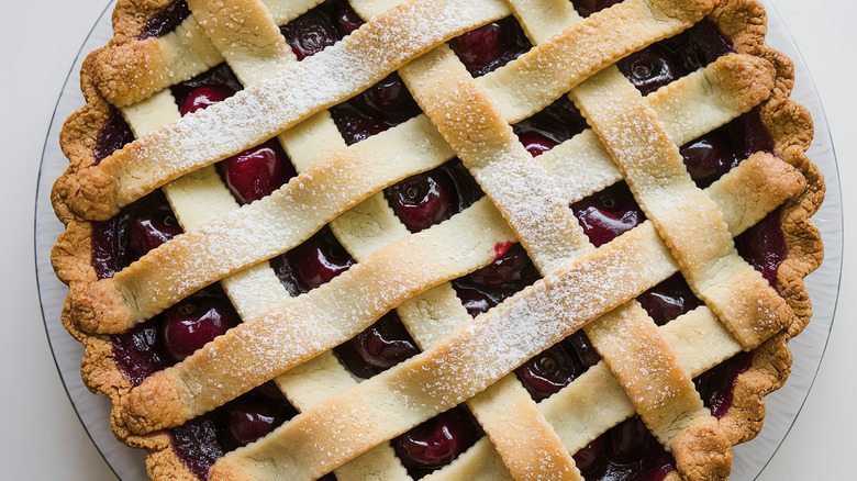 browned cherry pie