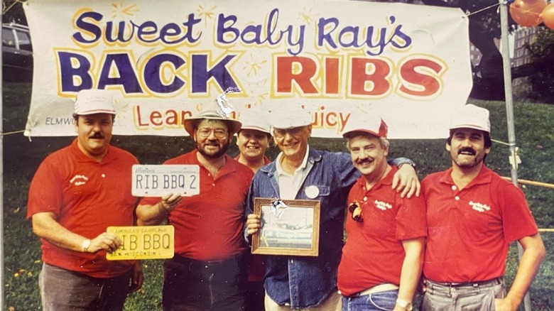 Sweet Baby Ray's pit team at the 1985 Royko Ribfest