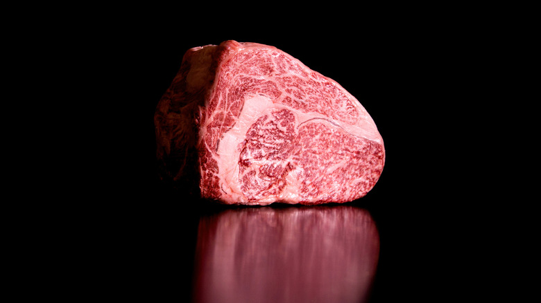 piece of wagyu beef