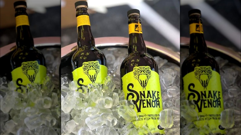 Snake Venom beer bottles on ice