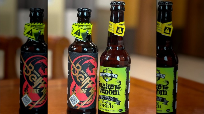 Bottles of Snake Venom and Beithir Fire beers