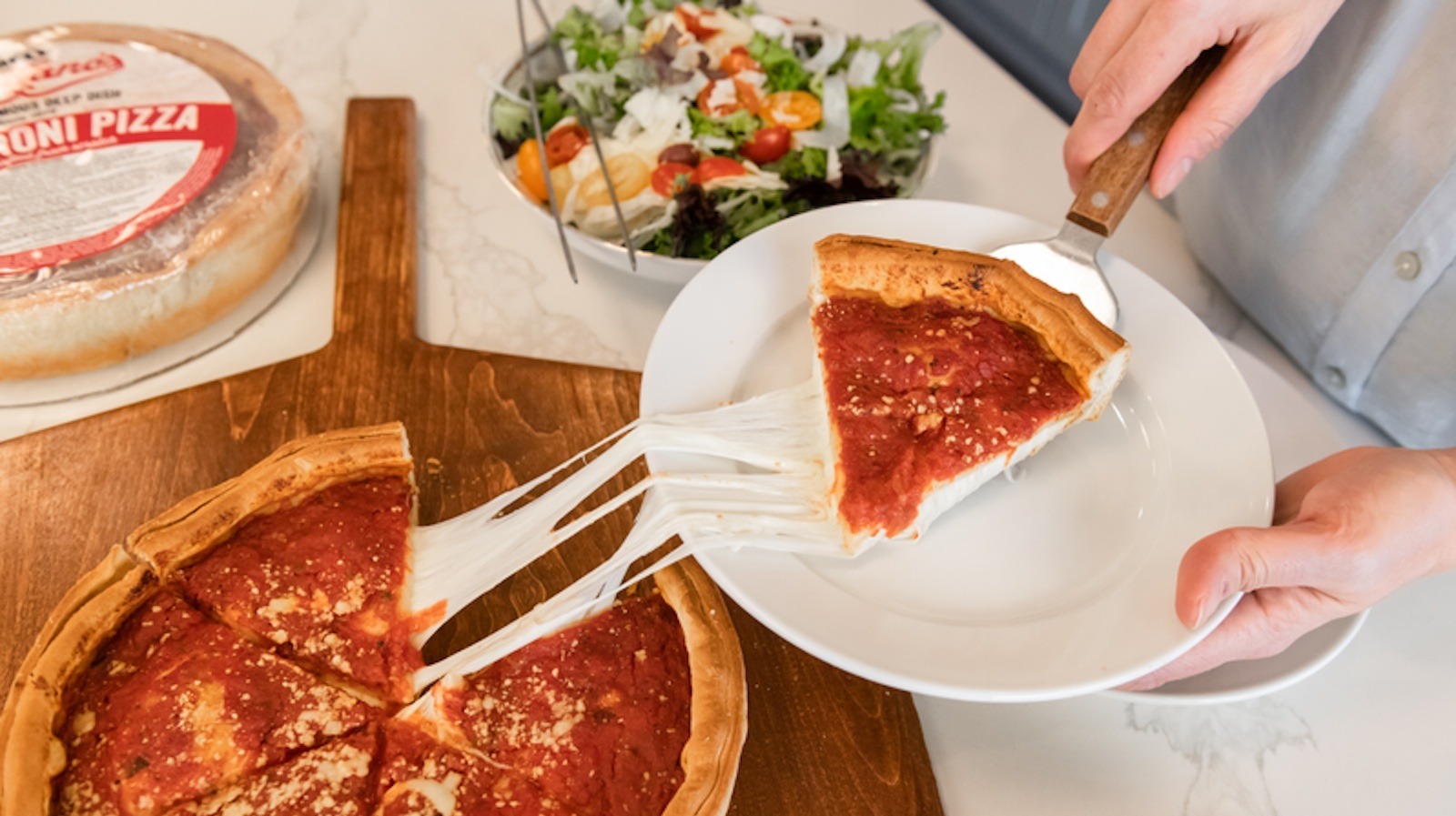 Giordano’s is the restaurant behind Costco’s  frozen pizza trio